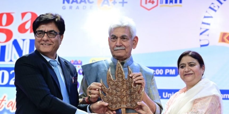 LG Sinha addresses the Alumni Meet of University of Kashmir