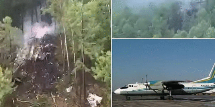 Wreckage of missing Russian An-24 plane found near forest, no survivors likely