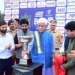 LG Manoj Sinha interacts with players at Bijbehara Premier League in Anantnag
