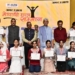 LG Sinha felicitates the recipients of Amar Ujala Medhavi Chhatra Samman in Jammu