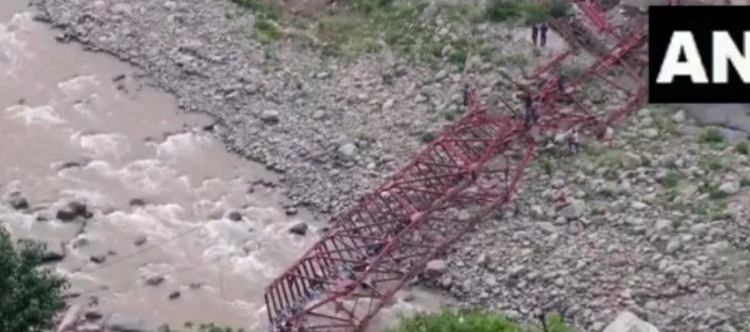 J-K: Under-construction footbridge collapses in Udhampur amid heavy rains