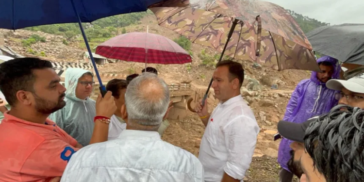 LoP Sunil Sharma directs for immediate restoration of damaged National Highway in Udhampur