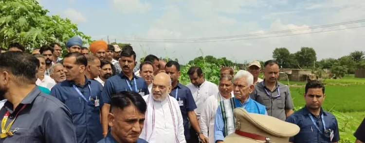 Union Home Minister Amit Shah Tours Flood-Hit Areas in Jammu