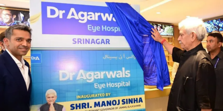 LG Sinha inaugurates Dr. Agarwals Eye Hospital Centre in Srinagar, Stresses Accessible Eye Care