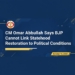 CM Omar Abdullah Says BJP Cannot Link Statehood Restoration to Political Conditions