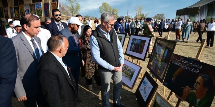 CM Omar Abdullah Inaugurates Art Exhibition at Sainik School Manasbal Annual Day