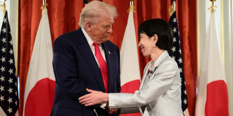 Donald Trump hails Japan’s first woman PM Takaichi in Tokyo