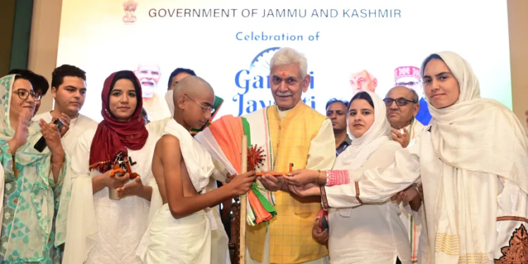 LG Sinha Addresses Gandhi Jayanti Celebrations