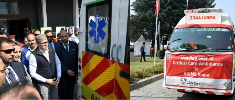 J&K Bank provides Critical Care Ambulance to SKIMS under CSR