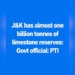 J&K has almost one billion tonnes of limestone reserves: Govt official: PTI