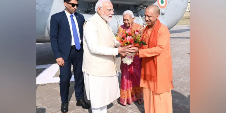 PM Modi holds roadshow ahead of flag-hoisting ceremony at Ayodhya Ram Temple