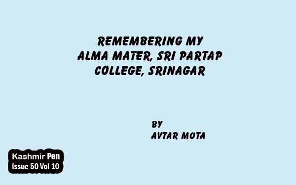 Remembering My Alma Mater, Sri Partap College, Srinagar