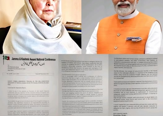 Begum Khalida Shah urges PM’s Intervention over targeting of Kashmiris