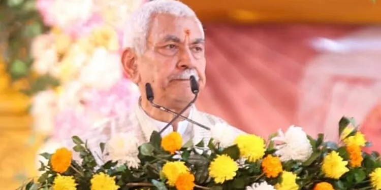 LG Sinha Calls for India’s Rise as Global Power at Shri Lakshminarayan Temple Ceremony