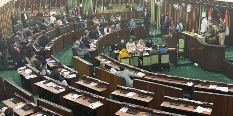 Ruckus in J&K Assembly NC Congress MLAs Protest in House Over Sunil Sharma’s Remarks on Pir Panchal Amid Ruckus speaker adjourns house for 15 minutes