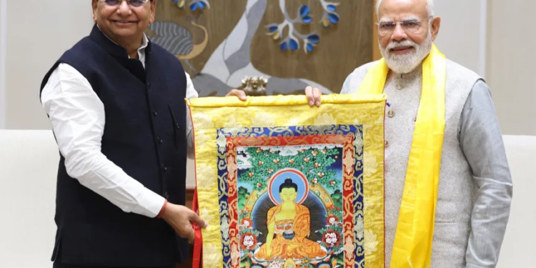 Lieutenant Governor of Ladakh meets Prime Minister Modi