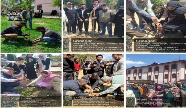 Over 400 saplings planted at Amar Singh College under UT-wide mega plantation drive