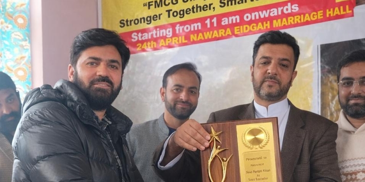 Imtiyaz Ahmad of Unibic Biscuits Honoured for Outstanding Performance at Mega Distributor Meet in Kashmir