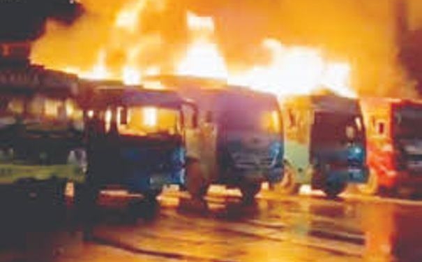 Major Fire Damages Seven Buses, in Kupwara Bus Stand; No Casualties