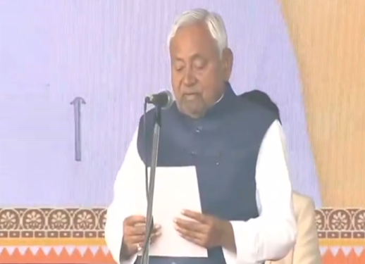 Bihar CM Nitish Kumar takes oath as Rajya Sabha member