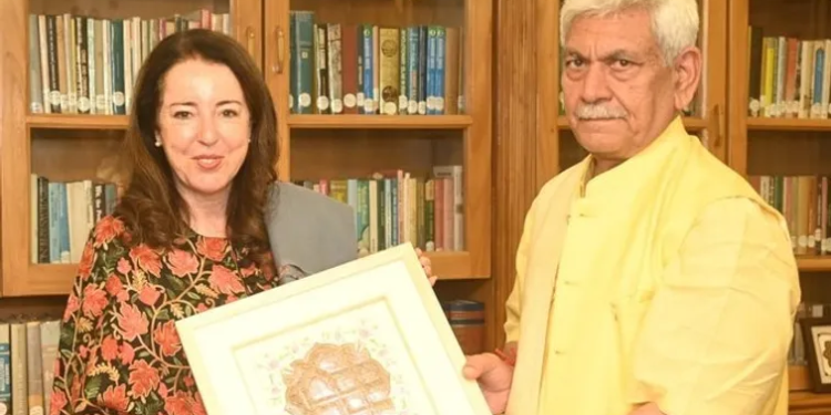 Swiss Ambassador Maya Tissafi calls on J-K LG Manoj Sinha