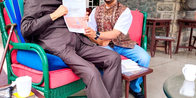 Prominent Intellectual and Writer Amir Suhail Wani Meets Dr. Karan Singh; Discusses Interfaith Dialogue, Kashmiri Spirituality and Cultural Heritage