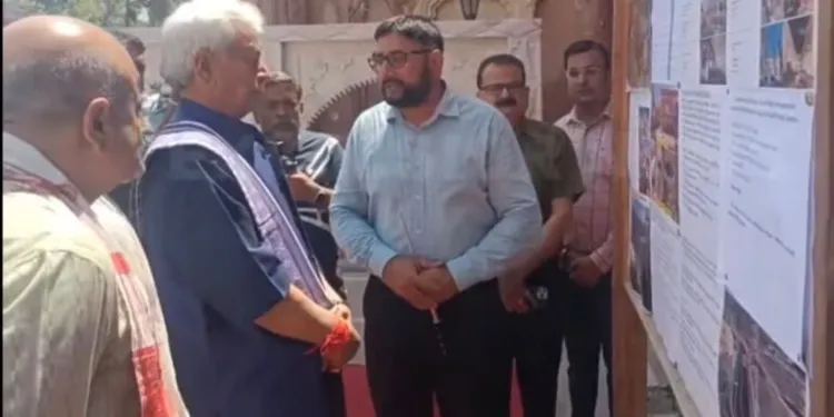 LG Sinha Inspects Damage at Historic Gada Dari Temple