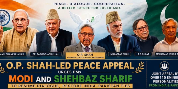 O.P. Shah Leads India-Pakistan Peace Appeal, Urges PMs Modi and Shehbaz Sharif to Revive Dialogue