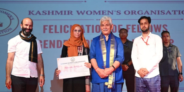 LG Sinha Felicitates 32 KWO Fellowship Recipients, Lauds Women Breaking Stereotypes