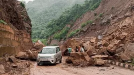 MP Mian Altaf Escapes Unhurt After Landslide Damages Convoy Vehicle on Jammu–Poonch Highway