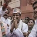 BJP greets Pradhan with ‘Zindabad’ slogans; opposition counters with ‘Paper Chor’ jibe