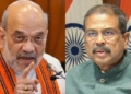 Education Minister Dharmendra Pradhan meets Union Home Minister Amit Shah.