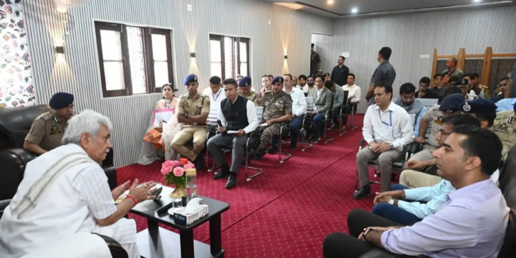 Lieutenant Governor visits Nunwan base camp, inspects facilities for Amarnath pilgrims