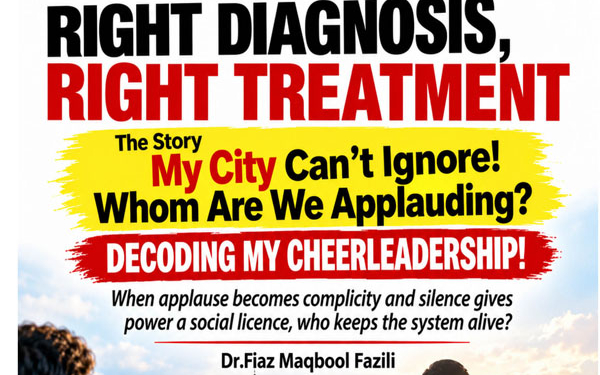 RIGHT DIAGNOSIS, RIGHT TREATMENTThe Story My City Can’t Ignore!Whom Are We Applauding?DECODING MY CHEERLEADERSHIP!
