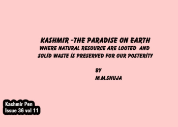 KASHMIR -THE PARADISEON EARTHWhere Natural Resource are Looted and solid waste is Preserved forour Posterity