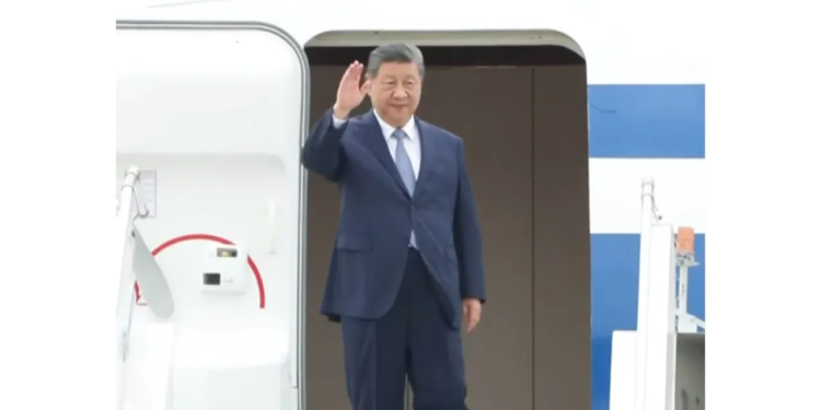 Chinese President Xi Jinping arrives in Delhi to attend 18th BRICS summit, to meet PM Modi later today