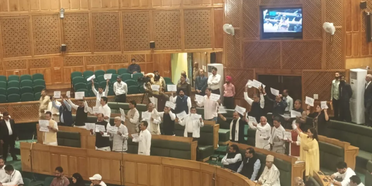 BJP members disrupt Question Hour in J&K Assembly, raise slogans