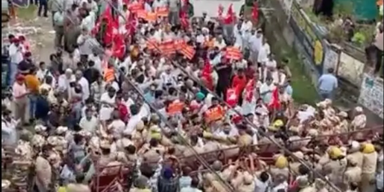 NC activists detained outside BJP headquarters in Jammu