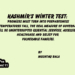 Kashmir’s Winter Test:Promises Must Turn into Preparedness As temperatures fall, the real measure of governance will be uninterrupted essential services, accessible healthcare and relief for vulnerable families.
