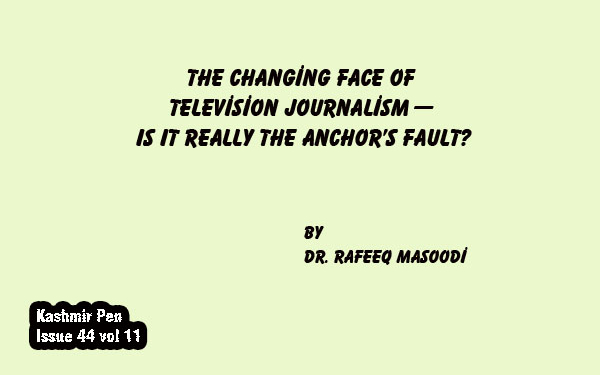 The Changing Face of Television Journalism —Is It Really The Anchor’s Fault?