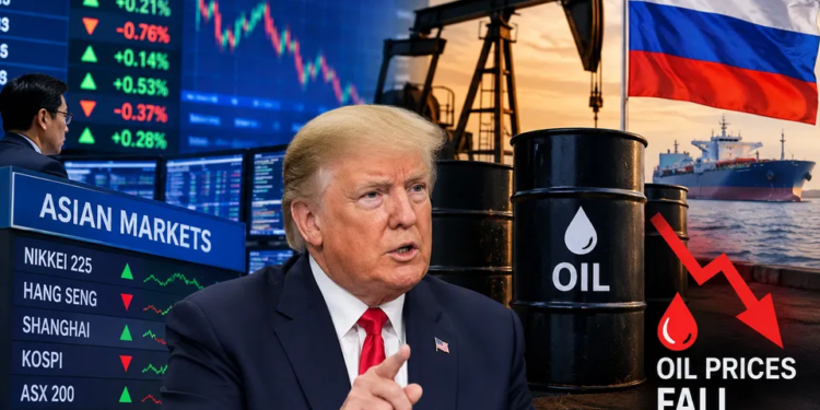 Asian shares mixed, oil prices fall about USD 1.50 as Trump says US will buy diesel from Russia