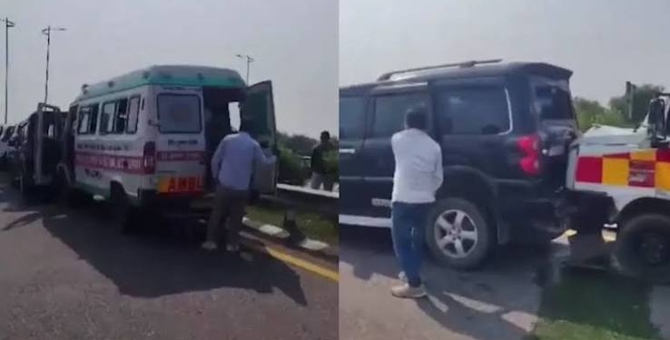 Rahul Gandhi’s convoy involved in minor collision on Purvanchal Expressway; Congress leader safe